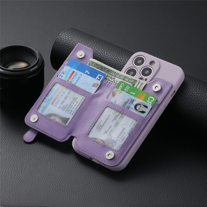 TechGlobe Compatible IPhone 16 Pro Silicone Veet Phone With Slot, Card Holder, Zipper Wallet, Coin Purse, Protective Case_voghion.com