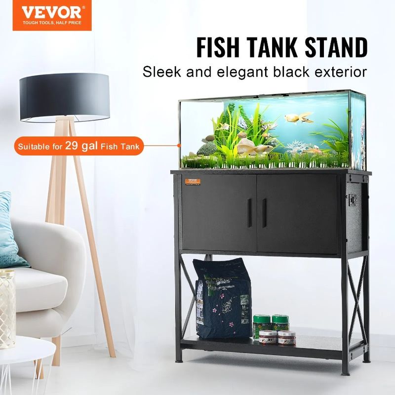 Aquarium Lbs Stand Gallon Fish Reptile 242.5 Capacity 28.7 And MDF In Stand T Stand X Tank X Load Tank 29 16.5 30 Turtle Steel_voghion.com