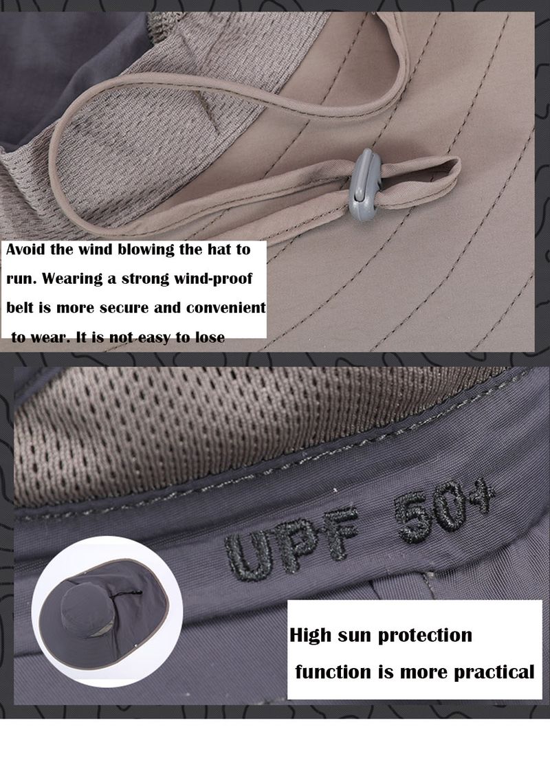 Mode 2024 Neue Mode Sommer Eimer Hut Cowboy Männer Outdoor Angeln Wandern Strand Hüte Mesh Atmungsaktiv Anti UV Sonne Kappe Große_voghion.com