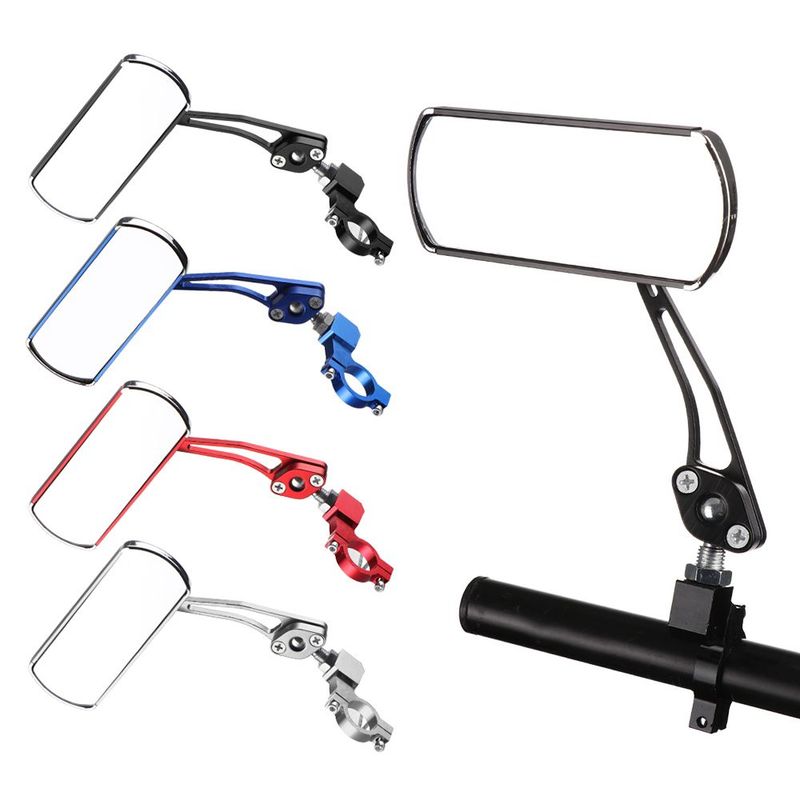 1 Piar Bike Rear View Mirrors Adjustable Clear Wide Range Back Sight Rearview Reflector 360 Degree Rotating Aluminum Alloy_voghion.com