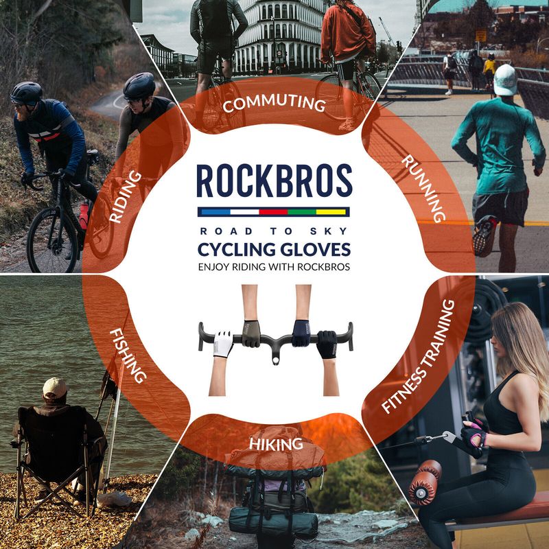 ROCKBROS Road-to-Sky-Fahrradhandschuhe. Touchscreen-fähige Fahrradhandschuhe mit Vollfinger-Funktion für mehr Komfort_voghion.com