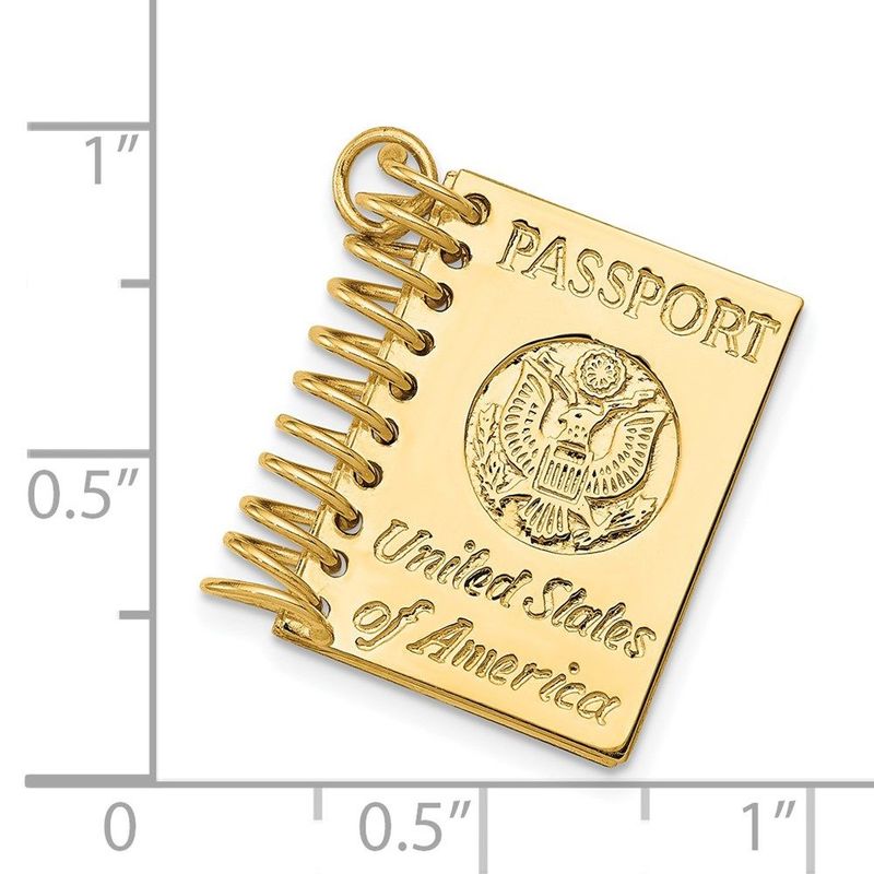 14k 3D Passport Opens Charm_voghion.com