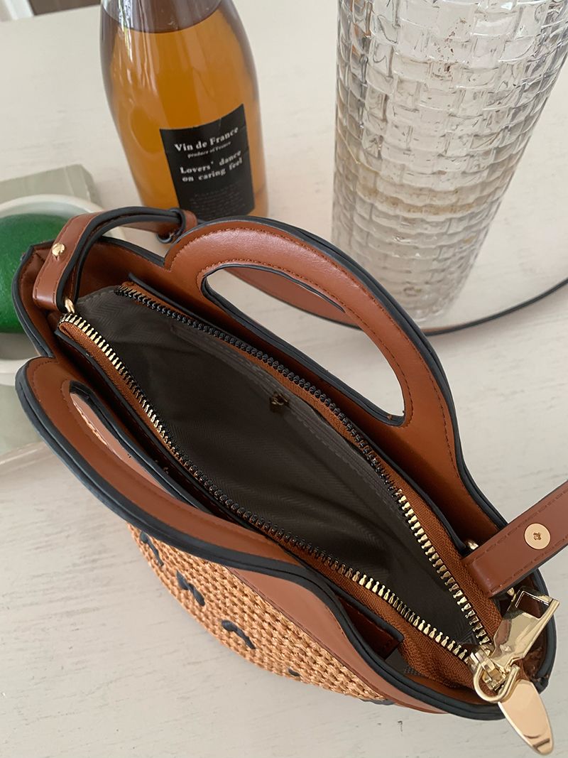 Borsa piccola da donna, borsa da spiaggia estiva in rattan, borsa a tracolla intrecciata, borsa in paglia_voghion.com