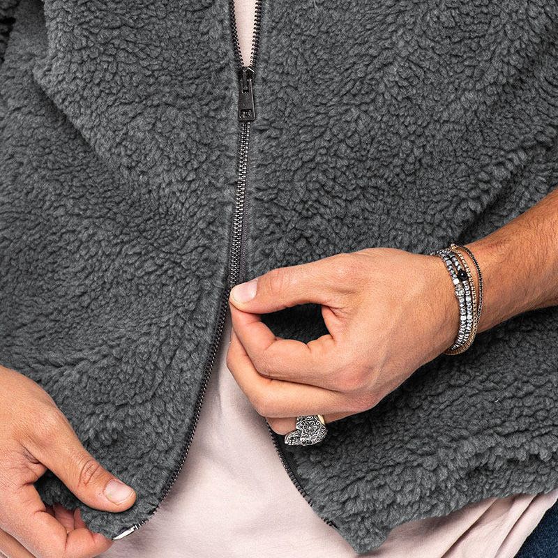 2024 men's autumn and winter double-sided velvet warm loose hooded casual jacket_voghion.com