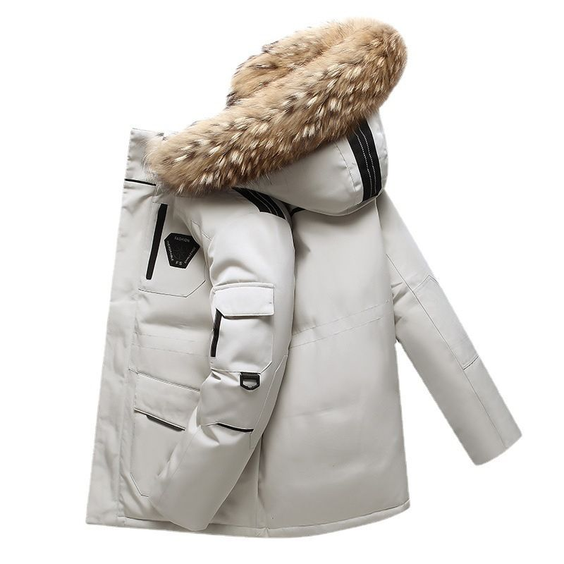 Running jacket the same men's and women's lovers Korea Parker Canada work clothes thickened warm goose down j_voghion.com