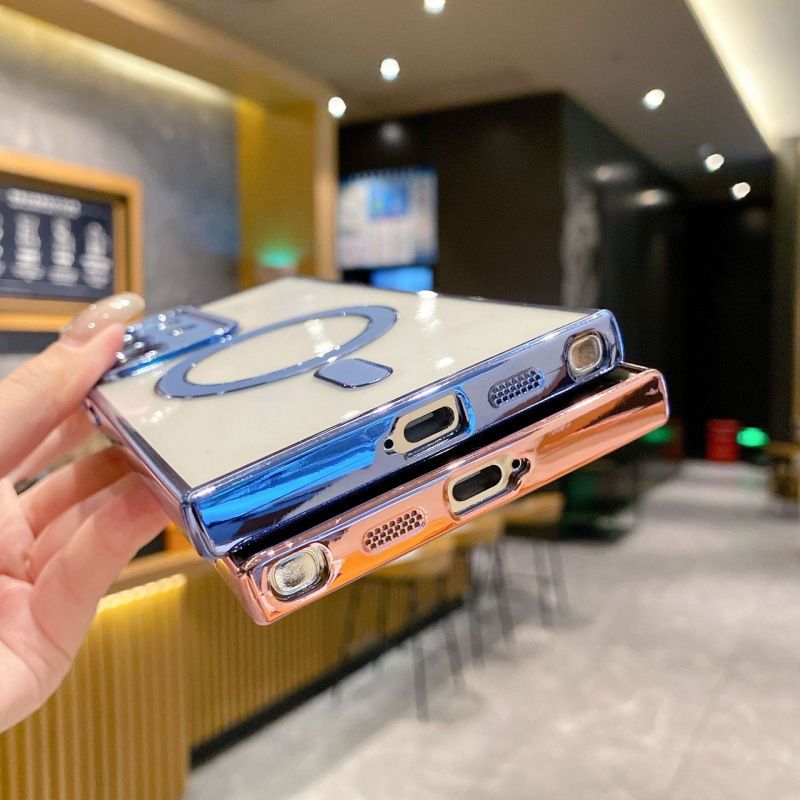 Telefoonhoesje & covers Geschikt voor mobiele telefoonhoesjes Transparant Macaron Galvaniseren Magnetisch opladen S24 Anti-val Zachte hoes_voghion.com