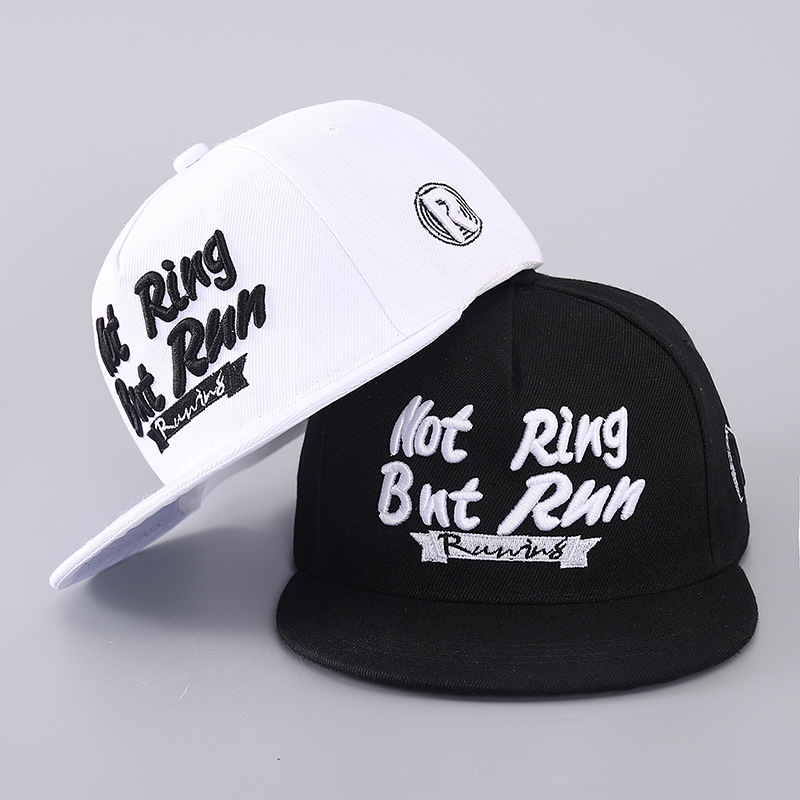 Baseball-Cap der Flat-Serie, personalisierbar, bestickt, Hip-Hop-Cap, Sonnenschutz-Entenschnabel-Cap mit großer Krempe_voghion.com