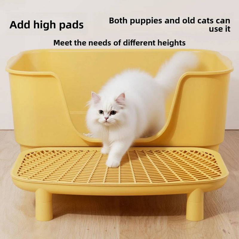 Tapis filtrant double couche et sable, conception étanche, tapis amovible, compatible avec la litière pour chat, par PawParty Store_voghion.com
