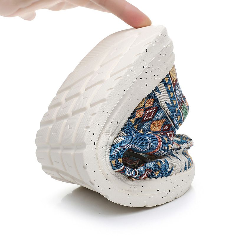 Bohemian style couple canvas casual lightweight loafers, men's and women's cloth shoes, Canvas Loafers_voghion.com