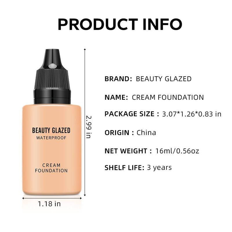 "3PCS"Tanning Matte dugotrajni tekući puder Tamni korektor s visokim prekrivanjem_voghion.com