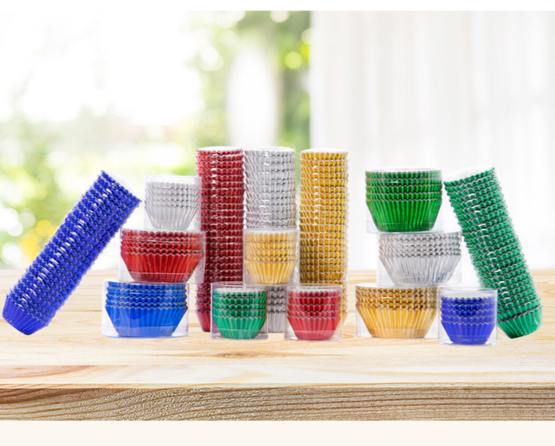 Easter‘s Day Bakeware Cake Paper Tray Cup Cake Paper Cup Gold And Silver Thick Aluminum Foil Oil Proof Snow Cookie Paper Baking Muffin Cup_voghion.com