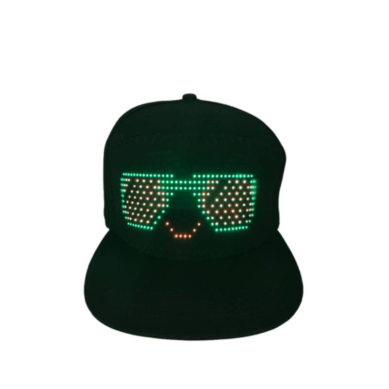 Party Masks Bluetooth LED Light Up Hat DIY Programmable Full Color Beanie With Music Sync APP Control_voghion.com