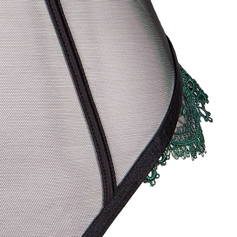 KOOSSOASIS Deep V Free-to-take-off Jumpsuit Close-fitting Sexy Lingerie Female Tulle Sexy Buttocks Cross Back Temptation Net_voghion.com