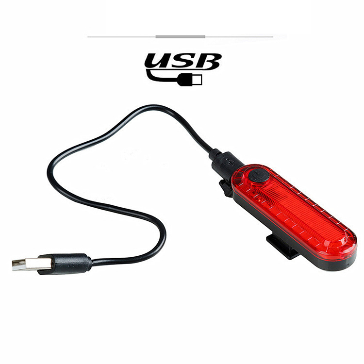 Fanale posteriore per bicicletta, ricarica USB, luce di segnalazione per mountain bike, luce posteriore ad alta luminosità per esterni, accessori per attrezzature_voghion.com
