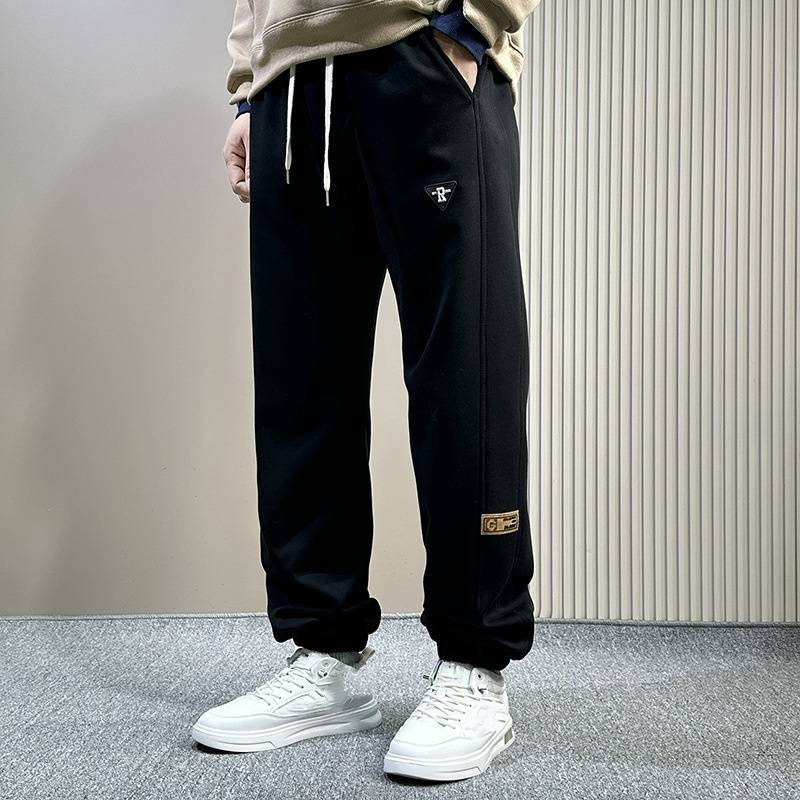 "Men's Oversized Jogger Pants Cotton Blend Elastic Waist Casual Streetwear Sweatpants For Big & Tall Comfortable Loungewear"_voghion.com