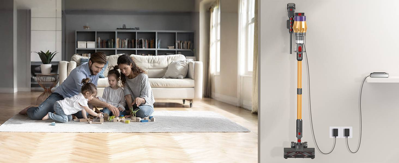 4-in-1 Handheld Vacuum Cleaner,Upright Cordless Vacuum Cleaner With LCD Screen, Suitable For Home, Car, Carpet, Pets, Hair, Ideal As A Gift._voghion.com