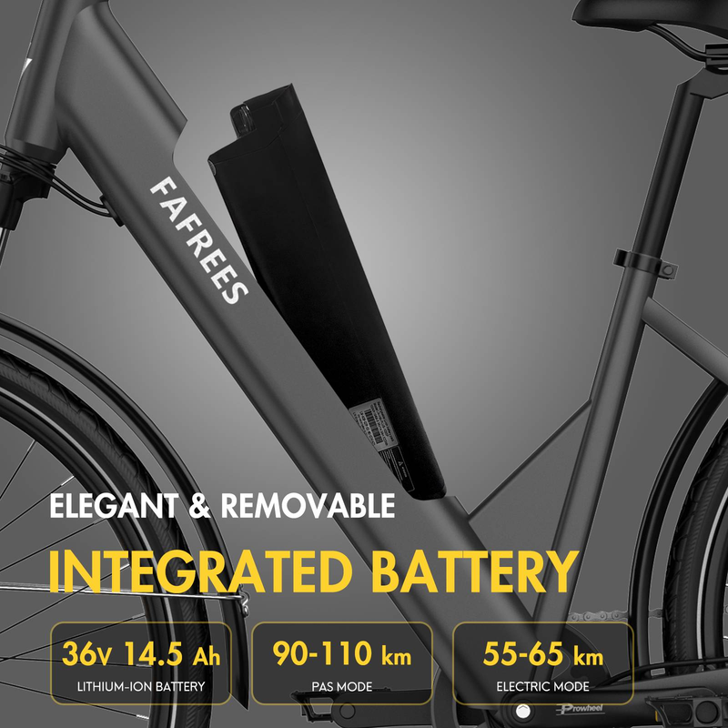 Vélo électrique de ville Fafrees F28 Pro, pneus 27,5 pouces, moteur 250 W, batterie 36 V 14,5 Ah_voghion.com