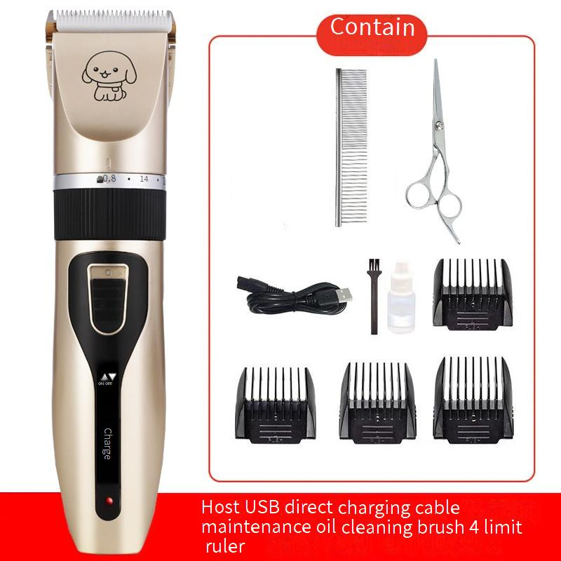 Professional Cordless Pet Grooming Clipper With Ceramic Blade - Quiet & Safe Trimmer For Dogs & Cats - Multiple Attachments For Full Grooming Kit_voghion.com