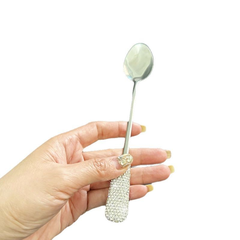 304 Stainless Steel Elegant Cutlery Set – Diamond-Accented Soup Spoon, Steak Knife & Fork, Chopsticks, Modern Dining Essentials For Gourmet Lovers_voghion.com