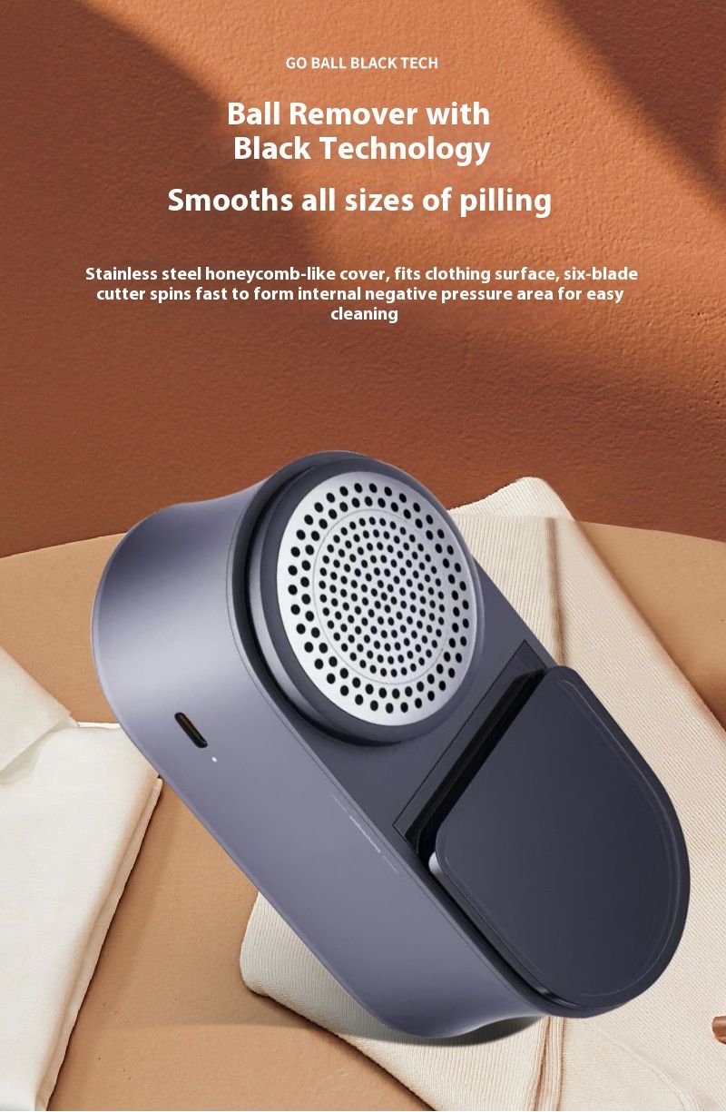 Rechargeable Fabric Shaver – Electric Lint Remover For Sweaters & Coats | Portable ABS Clothes Shaver With USB Charging (Blue/White)_voghion.com