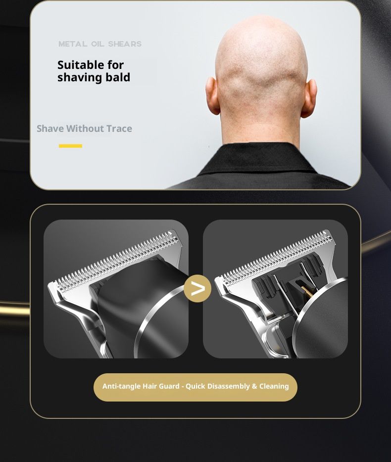 Professioneller Haarschneider – Wiederaufladbarer kabelloser Haarschneider mit LCD-Bildschirm, verstellbaren Kämmen und leisem Motor für Männer, Frauen und Haustiere_voghion.com