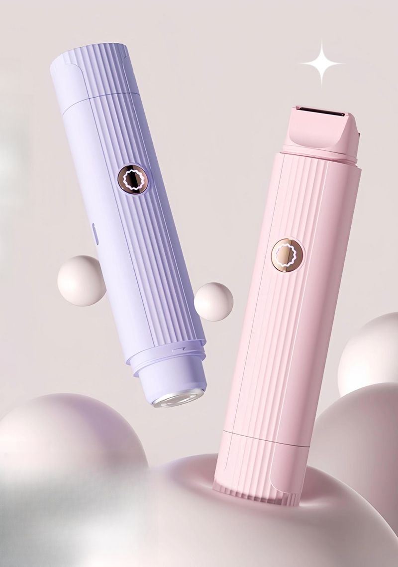 Portable Wireless Rechargeable Dual Head Electric Private Area Shaver Women's Hair Removal Instrument_voghion.com