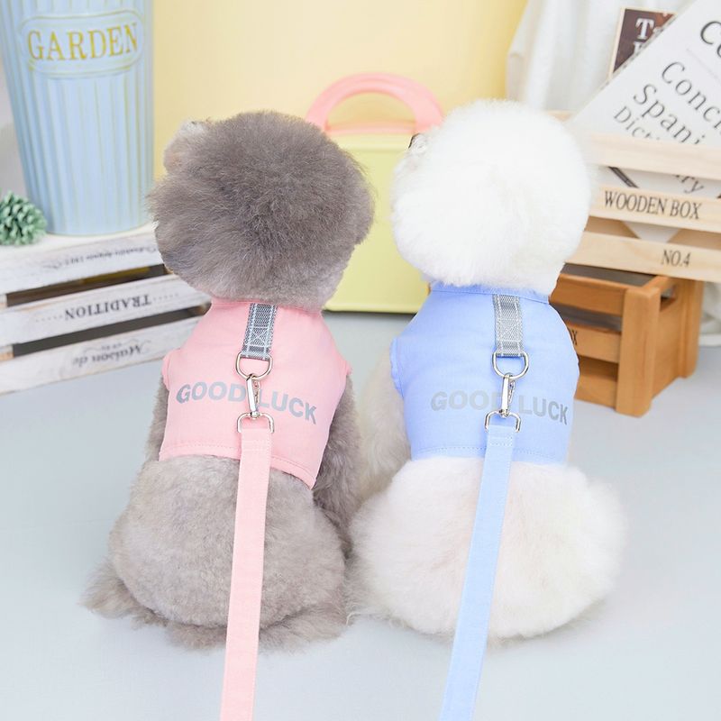 Ropa de chaleco para perros, estilo de tracción para mascotas, espalda, nuevos estilos de primavera y verano, 23 pechos y espalda de la suerte_voghion.com