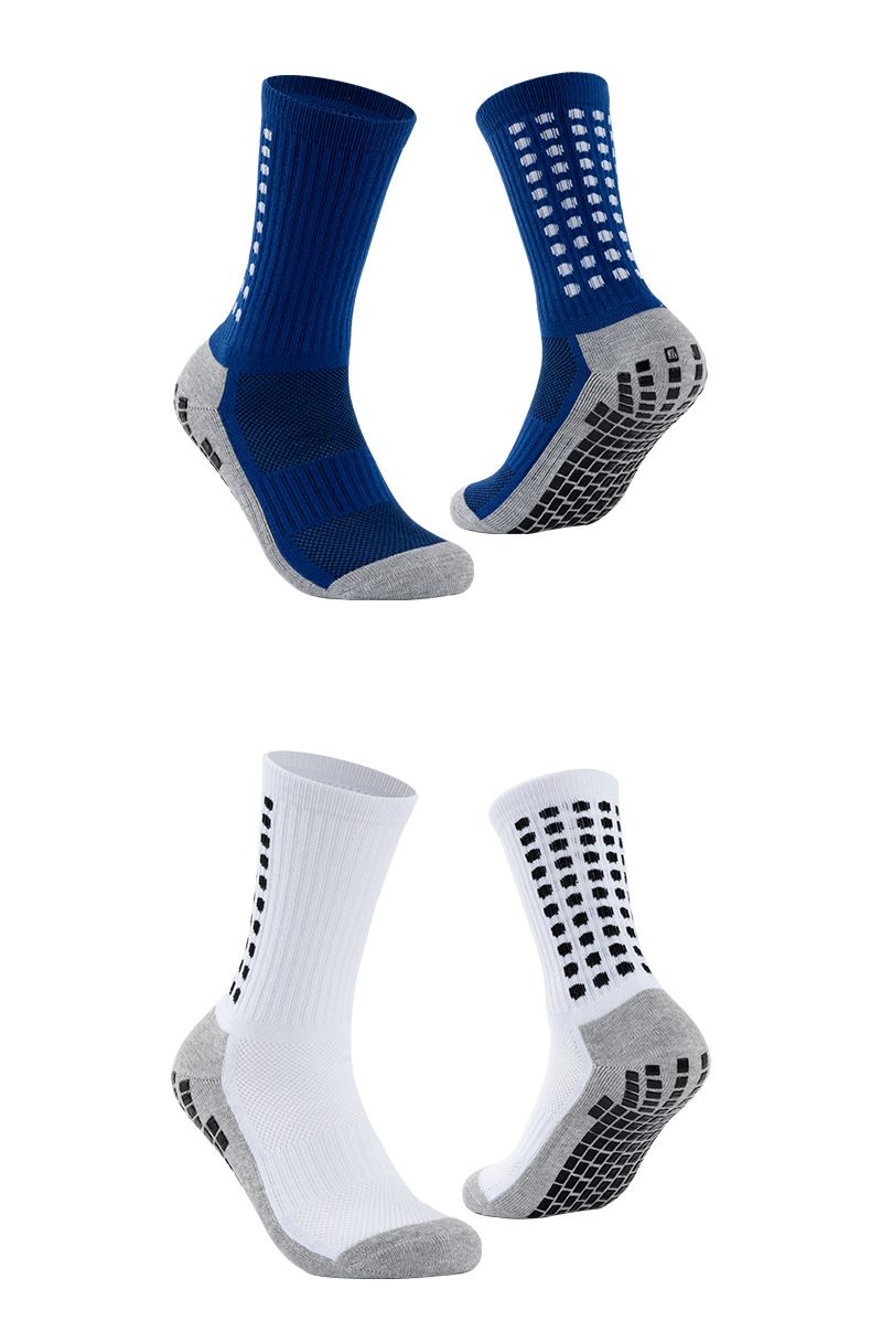 Calzini da uomo, calzini da calcio con colla, calzini sportivi antiscivolo, calze spesse con fondo in asciugamano, calzini da allenamento per studenti_voghion.com