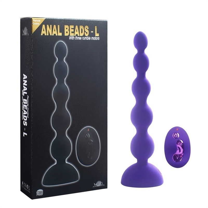 Vibrating Prostate Massager Anal Beads Butt Plug 10 Stimulation Patterns 3 Speeds for Wireless Remote Control Anal_voghion.com