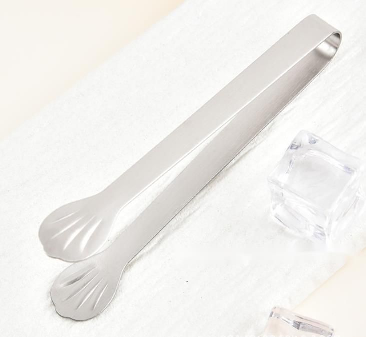 430 Stainless Steel Ice Cute Palm Sugar Cube Mini Snack Bread Food Tongs_voghion.com