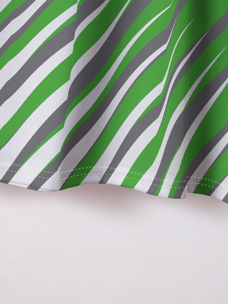 Men's Short Sleeved Sport Casual Golf Polo Shirt Performance Printed Collar_voghion.com