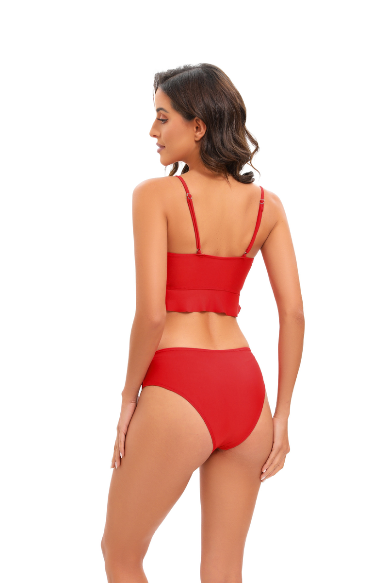 Bikini sexy da donna a triangolo diviso tinta unita_voghion.com