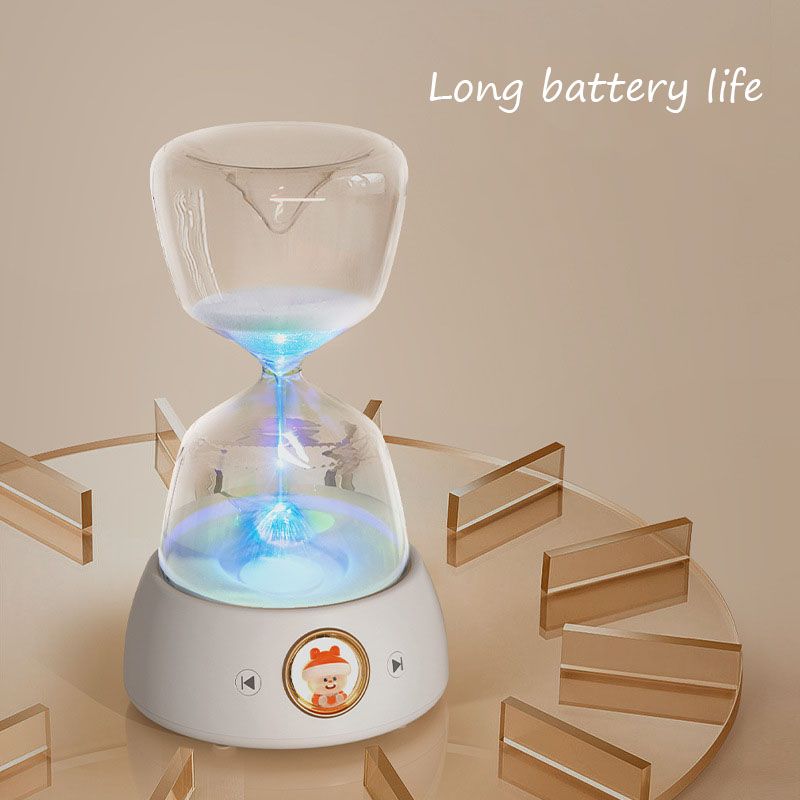 Kreatív homokóra Bluetooth hangszóró éjszakai fény C típusú újratölthető RGB színes hangulatlámpa gyerekeknek és barátoknak ajándékok_voghion.com