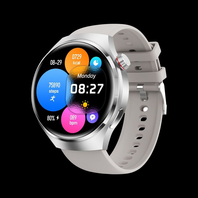 Nuovo orologio intelligente GT4PRO con Bluetooth e schermo grande da 1,53 pollici, funzione salute, musica e sport transfrontalieri_voghion.com