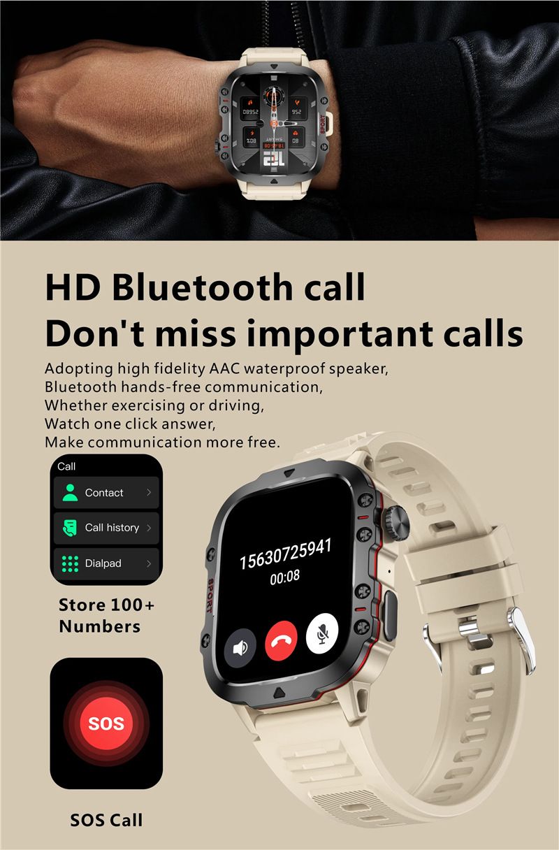 Orologio sportivo da corsa Qx11 Bluetooth intelligente con cardiofrequenzimetro e chiamata, Giappone_voghion.com