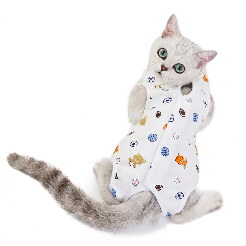 Combinaison rayée en coton Kawaii pour chien, vêtements pour petits chiens, motif dessin animé, pyjama pour chien, chihuahua, chaton, chiot, chemise pour chien_voghion.com