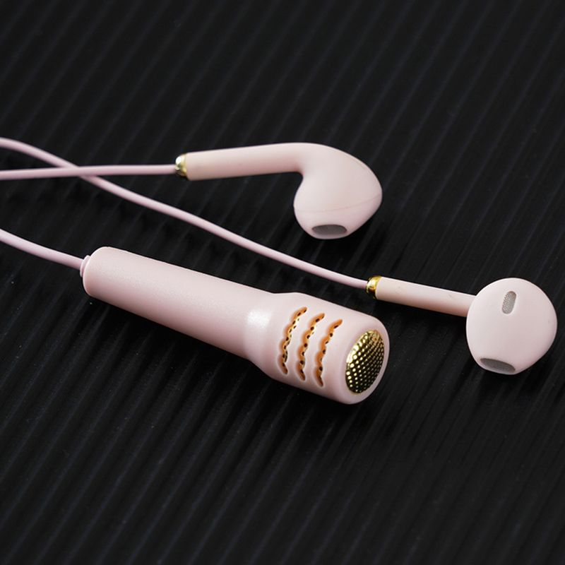 Dźwięk 1,2 m Przewodowe Praktyczne Mini Super Jakość Stylowe 3,5 mm Słuchawki douszne z mikrofonem do karaoke_voghion.com