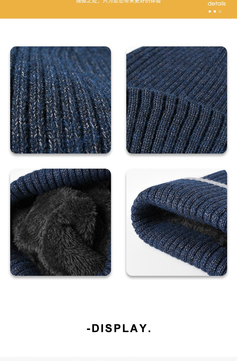 Adīta cepure sieviešu rudens un ziemas āra flīsa sabiezināta vīriešu aukstā cepure āra ausu aizsardzība silta žakarda vilnas cepure āra ausu aizsardzība_voghion.com