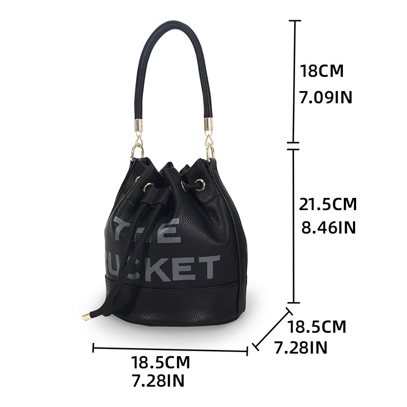 2023 New Hot Sale Double Color Matching Retro All-match Bucket Shoulder Handbag Casual Fashion Urban Simple Ladies Tote Bag_voghion.com