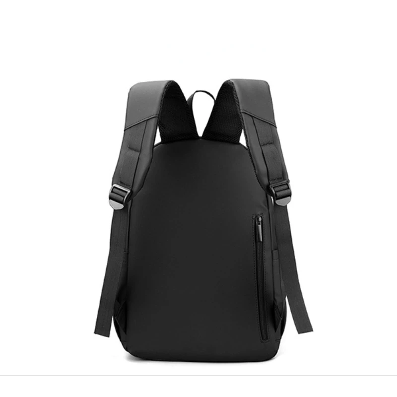 Mochila masculina de cor sólida com zíper, grande capacidade, multiuso, unissex, design moderno, negócios, casual, personalidade, viagem, tudo combina_voghion.com
