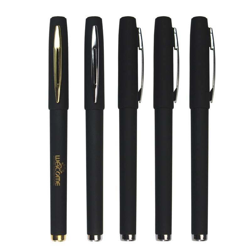 Black Business Gel Pen 0.5mm Office Signature Pen Gift Advertising Pen Customized Logo_voghion.com