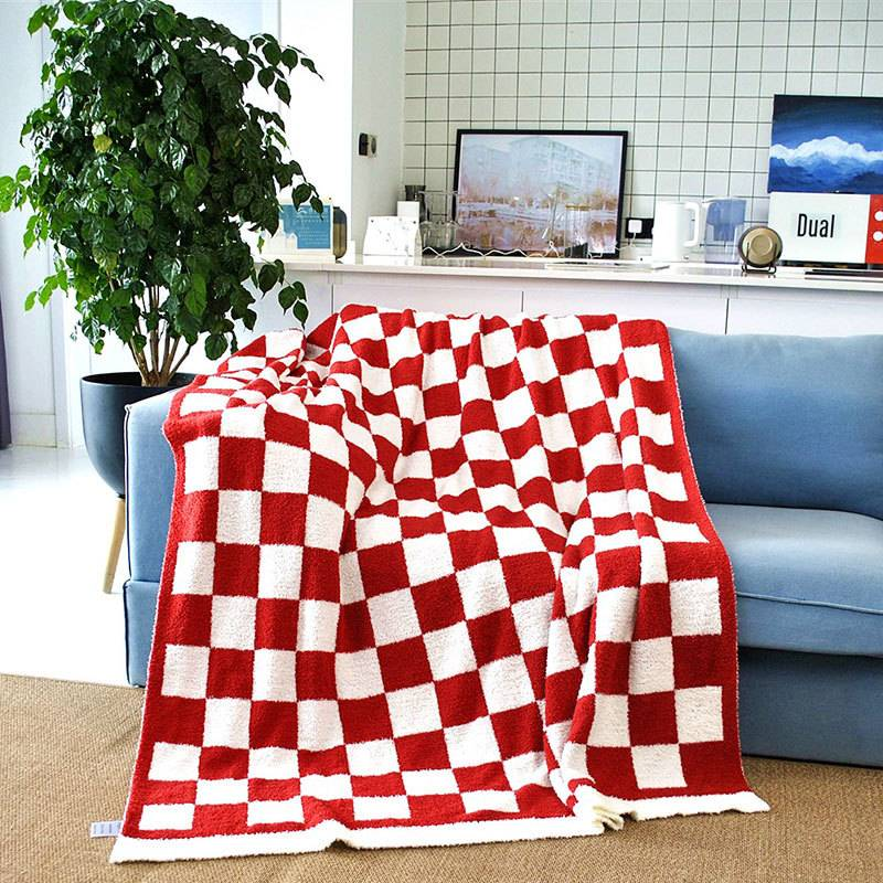 Extra dicke Winterdecke, doppelseitig, Fleece, stricken, weich, warm, für Sofa, Nickerchen, Geschenke_voghion.com