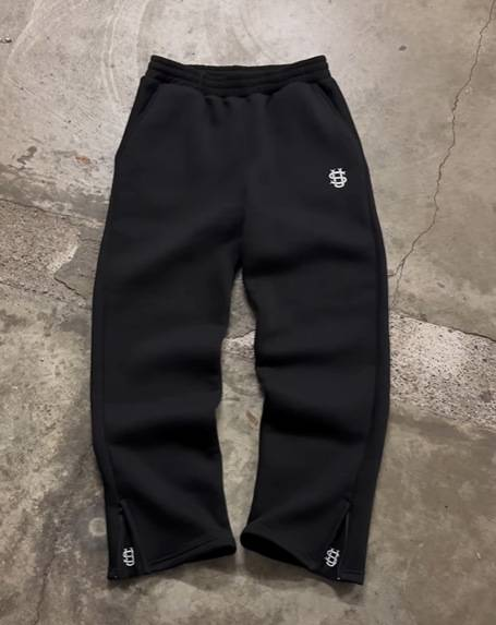 Europäische und amerikanische elastische Reißverschlusshose mit Reißverschluss, einfarbig, Freizeithose, High Street, Hip-Hop, Rap, Street, Y2k_voghion.com