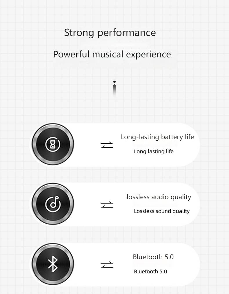 Draadloze Bluetooth-koptelefoon, opvouwbaar, stereobas-headset met led-licht en ingebouwde microfoon, 8 uur speeltijd, dubbele modus (BT/TF), voor sportmuziek_voghion.com