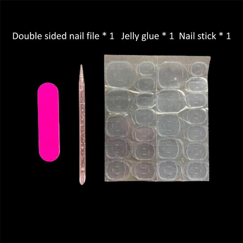 10PCS Short Duck Bill National Fortune Red Carved Press On Nails - Handmade Europe & America Hot Sale_voghion.com