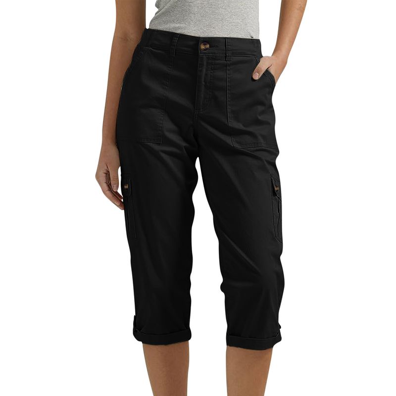 Women's Capris Joggers Mid Rise Cropped Cargo Pants Summer Quick Dry Hiking Pants With Multi Pockets Lightweight Summer Bottoms_voghion.com