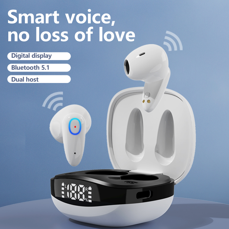KS55 Wireless Earphones Bluetooth 5.1 Headphones With Microphone HiFi Sound Earbuds Touch TWS Gaming Headset For Xiaomi Apple_voghion.com