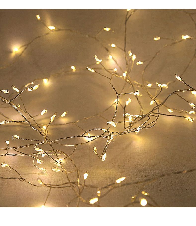 Christmas Green Lemon Decorations LED Firecracker Lights Copper Wire Light String Green Wire Holiday Decoration Lighting_voghion.com