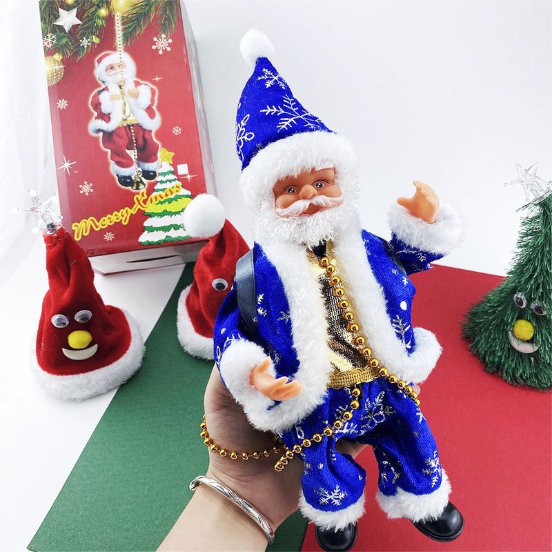 Juguete eléctrico navideño de fibra óptica para escalar con Papá Noel y trasero móvil: decoración navideña divertida para niños y escaparate festivo._voghion.com