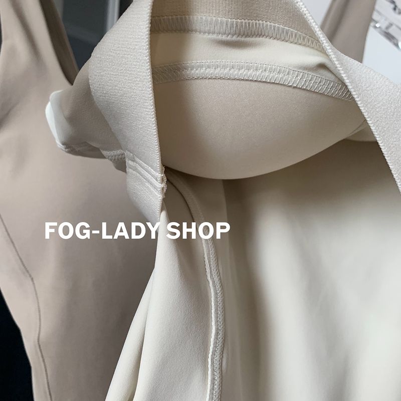 Sous-vêtements de sport une pièce pratiques et faciles à porter pour femmes, gilet de yoga, hauts à bonnets fixes, soutien-gorge sans usure_voghion.com
